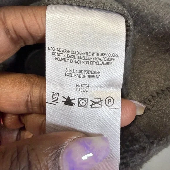 Columbia Mens Fleece Vest Charcoal Grey Full Zip 3XT Tall Big and Tall - Picture 5 of 7